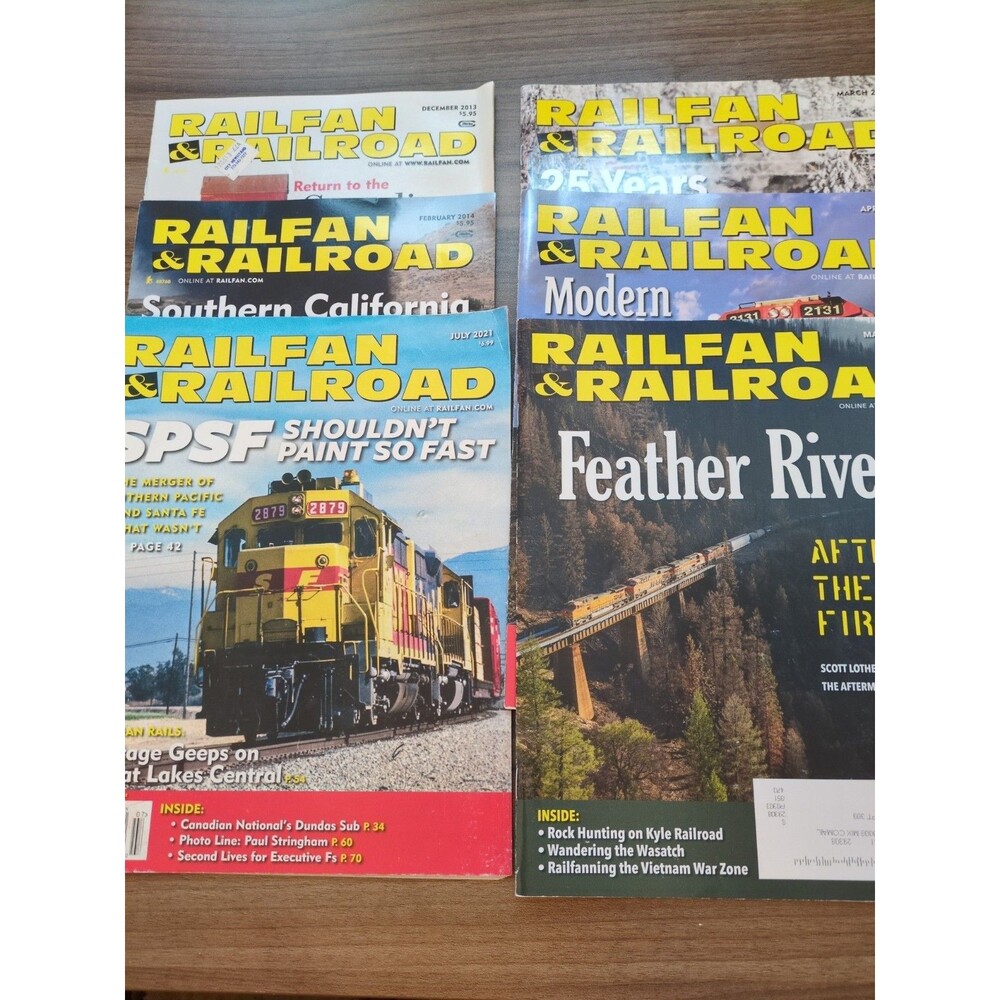 (6) Railfan And Railroad Magazines 2013-2025